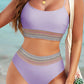 SoChic Scoop Neck Spaghetti Strap Bikini Set