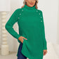 Slit Turtleneck Long Sleeve Sweater