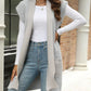 Pocketed Open Front Cap Sleeve Cardigan