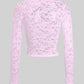 Devine Scoop Neck Long Sleeve Lace Top
