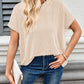 Lovelet Round Neck Short Sleeve Rib T-Shirt