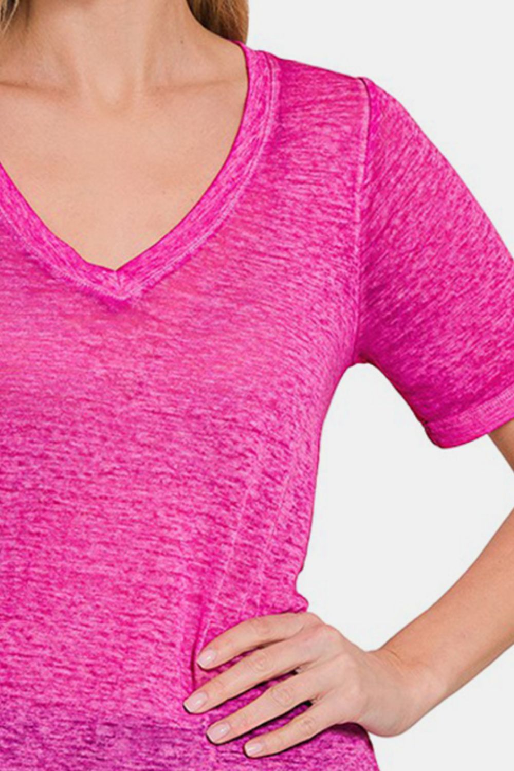 Zenana V-Neck Short Sleeve T-Shirt *