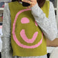 Smiley Round Neck Sweater Vest