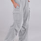 Elastic Waist Wide Leg Pants with Pockets