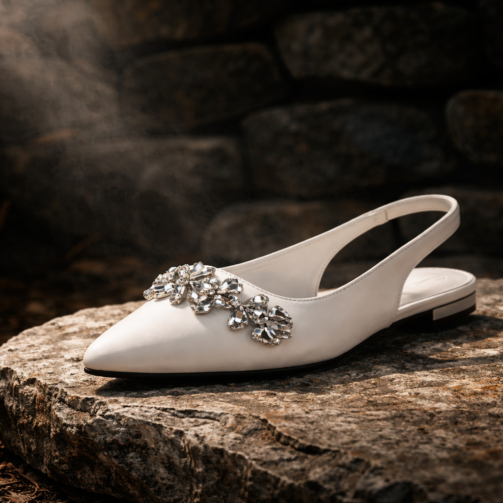 Adhara Diamante Embellished Flat Sandals