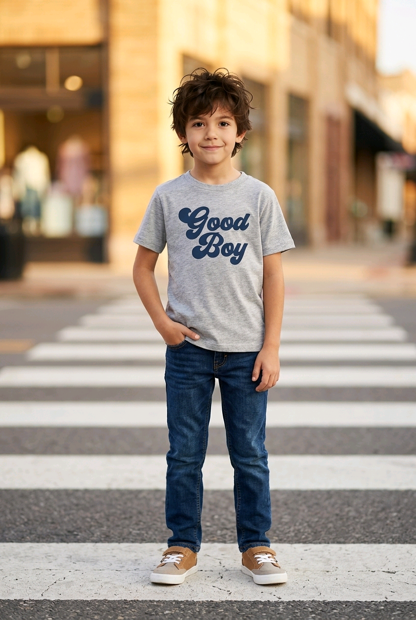Good Boy Retro Toddler Short Sleeve Crew Neck