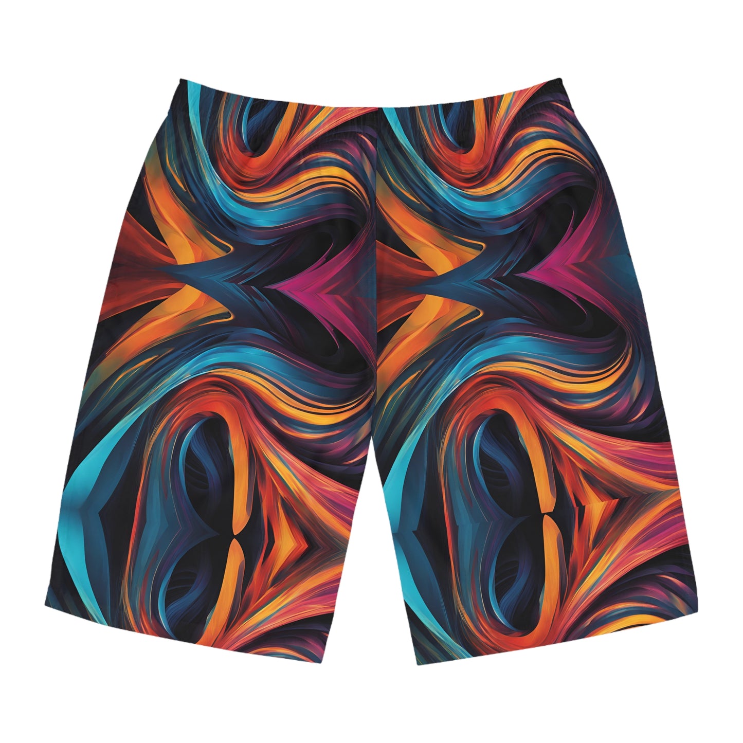 Men's Cool Abstract Orange Board Shorts (AOP) | Made to Order