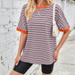 Lovelet Striped Round Neck Half Sleeve T-Shirt