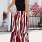 FULL SIZE Striped Round Neck Sleeveless Midi Dress