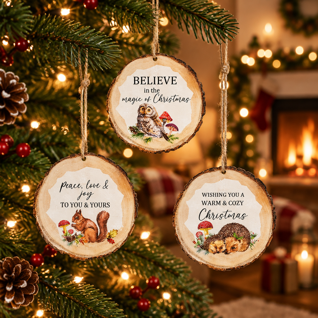 Woodland Animal Ornament, 3 Piece Set