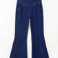 Asymmetric Waist Flare Jeans