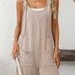 Mandy Texture Adjustable Strap Overalls with Pockets
