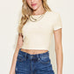 Basic Bae Cropped Full Size Ribbed Round Neck Short Sleeve T-Shirt