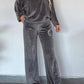 Full Size Boat Neck Long Sleeve Top and Pants Set