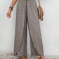 Tied Printed Wide Leg Pants