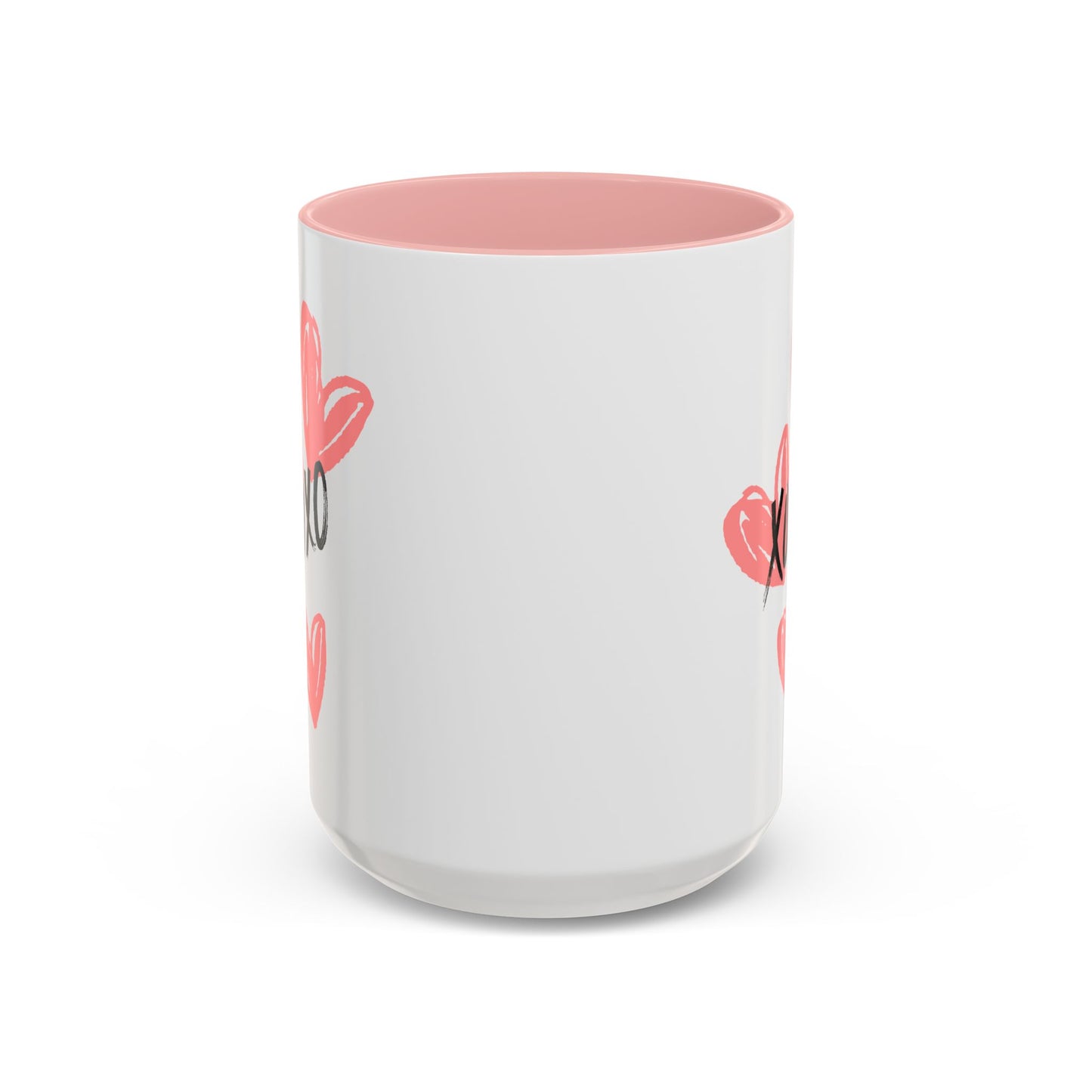 Heart XOXO Accent Coffee Mug (11, 15oz) | Made to Order