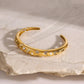 Stainless Steel Inlaid Rhinestone Cutout Bracelet