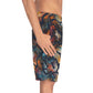Men's Orange Skyline Board Shorts (AOP) | Made to Order