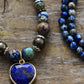 Imperial Stone Heart Three-Layered Bracelet