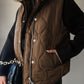 Collared Neck Vest with Pockets