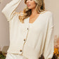 BiBi V-Neck Button Up Dropped Shoulder Cardigan - Brand BiBi