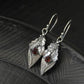 Alloy Rhinestone Leaf Shape Earrings