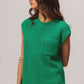 BiBi Patch Pocket Cap Sleeve Sweater Top - Brand BiBi