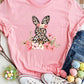 Rabbit Round Neck Short Sleeve T-Shirt