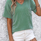 Full Size V-Neck Dropped Shoulder T-Shirt
