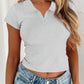 Devine Johnny Collar Short Sleeve T-Shirt