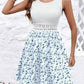 Lace Detail Floral Round Neck Sleeveless Dress