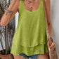 Layered Scoop Neck Wide Strap Tank