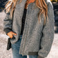 Pocketed Zip Up Baseball Collar Jacket