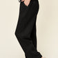 Double Take Full Size Texture Drawstring Straight Pants