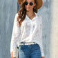 Full Size Collared Neck Long Sleeve Shirt Plus Size