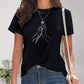 Full Size Graphic Round Neck Short Sleeve T-Shirt