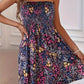 Full Size Smocked Printed Tube Mini Dress