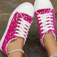 Sequin Round Toe Flat Sneakers