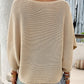 V-Neck Batwing Sleeve Knit Top