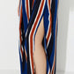 Side Slit Contrast Wide Leg Pants