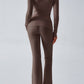 Devine Ruched Long Sleeve Top and Pants Set