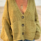 Pocketed V-Neck Button Up Cardigan