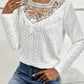Lace Eyelet Long Sleeve Top