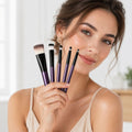 20-Piece Professional Makeup Brush Set – Purple