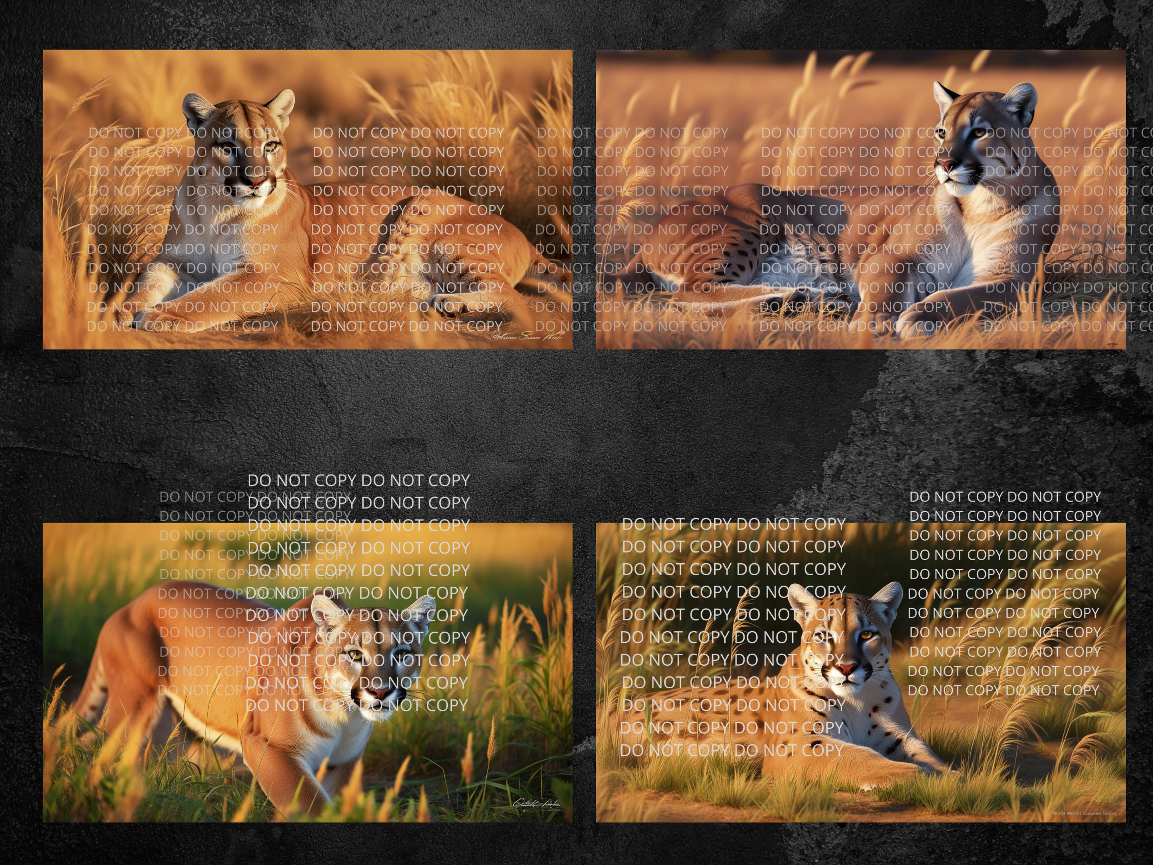 Mountain Lion With Scenery Digital Art in PDF SVG PNG File Formats