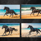 Black Horse on Beach Digital Art in PDF SVG PNG File Formats