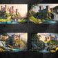 Castle with Stream Digital Art in PDF SVG PNG File Formats