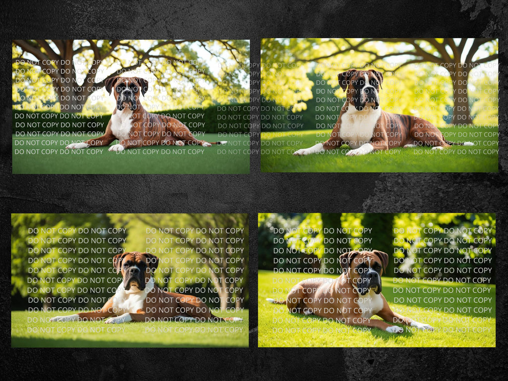 Boxer Dog Digital Art in PDF SVG PNG File Formats
