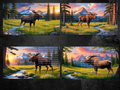 Single Moose With Scenery Digital Art in PDF SVG PNG File Formats