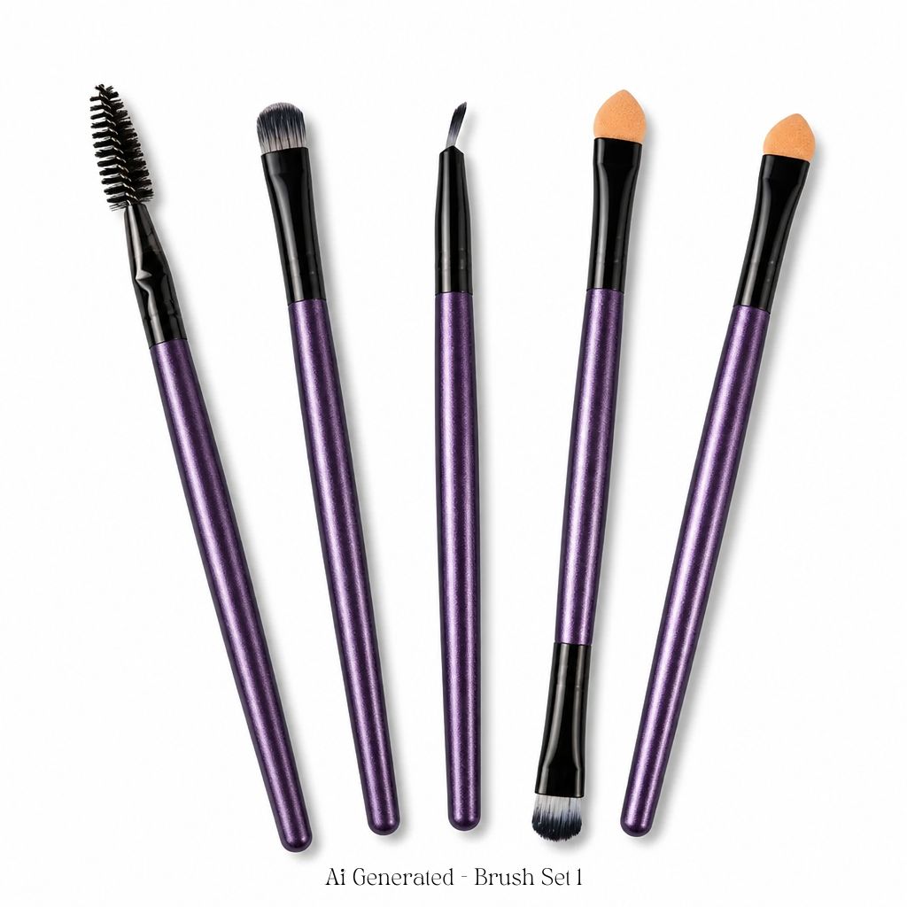 20-Piece Professional Makeup Brush Set – Purple